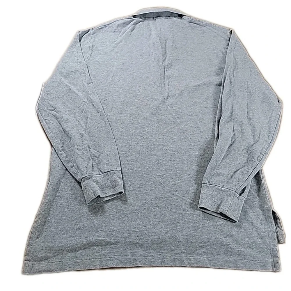 Polo Ralph Lauren VINTAGE 90s Men's Polo Shirt Long Sleeve XL GRAY‎ 100% Cotton